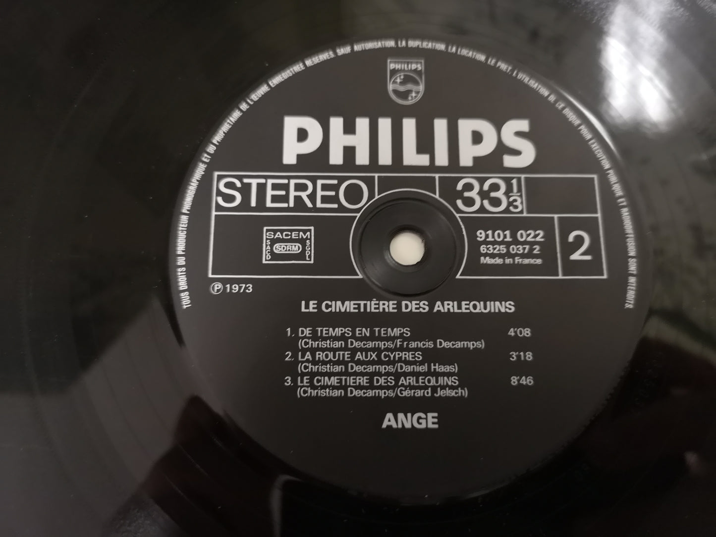 Ange "Le Cimetière des Arlequins" Orig France 1973 M-/VG+