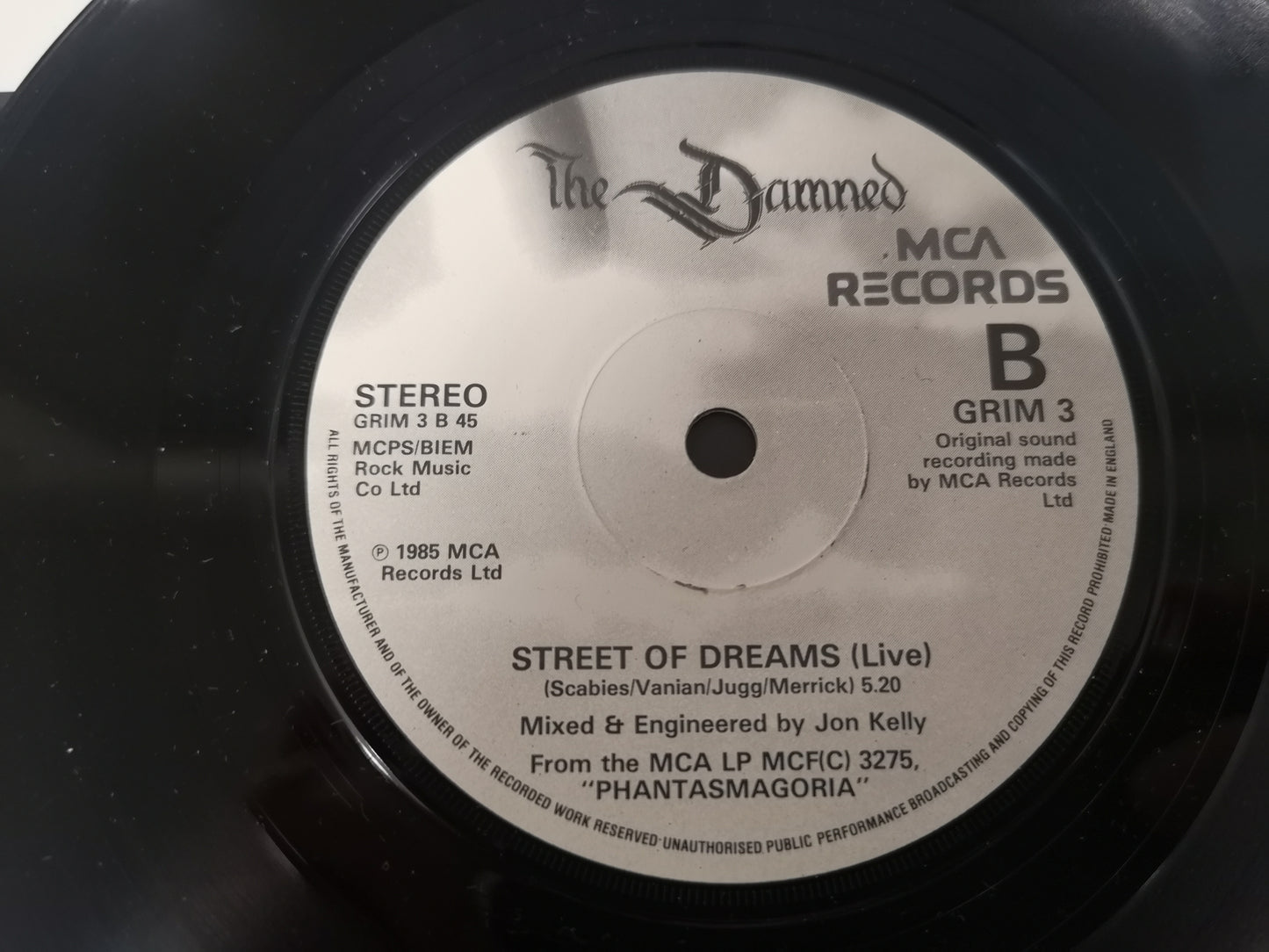 Damned "Is It a Dream" Orig UK 1985 M-/M- (7" Single)