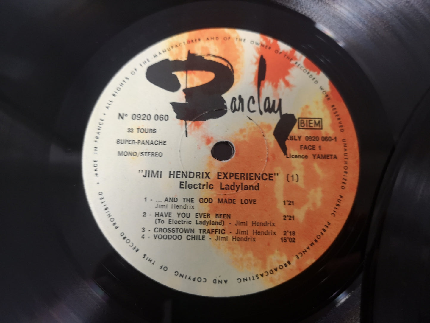 Jimi Hendrix Experience "Electric Ladyland" Orig France 1968 VG-/VG+