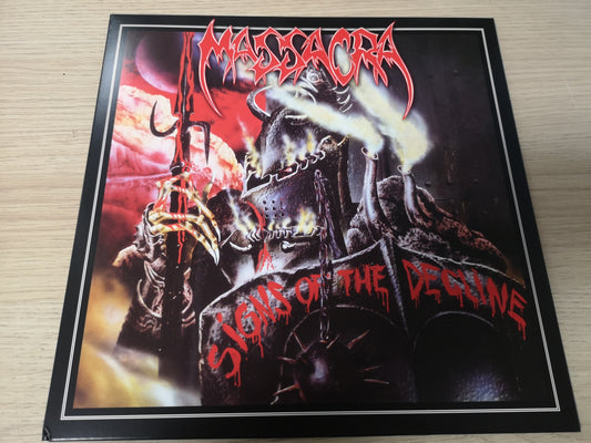 Massacra "Signs of the Decline" RE France 2024 New (White Marbled Vinyl)