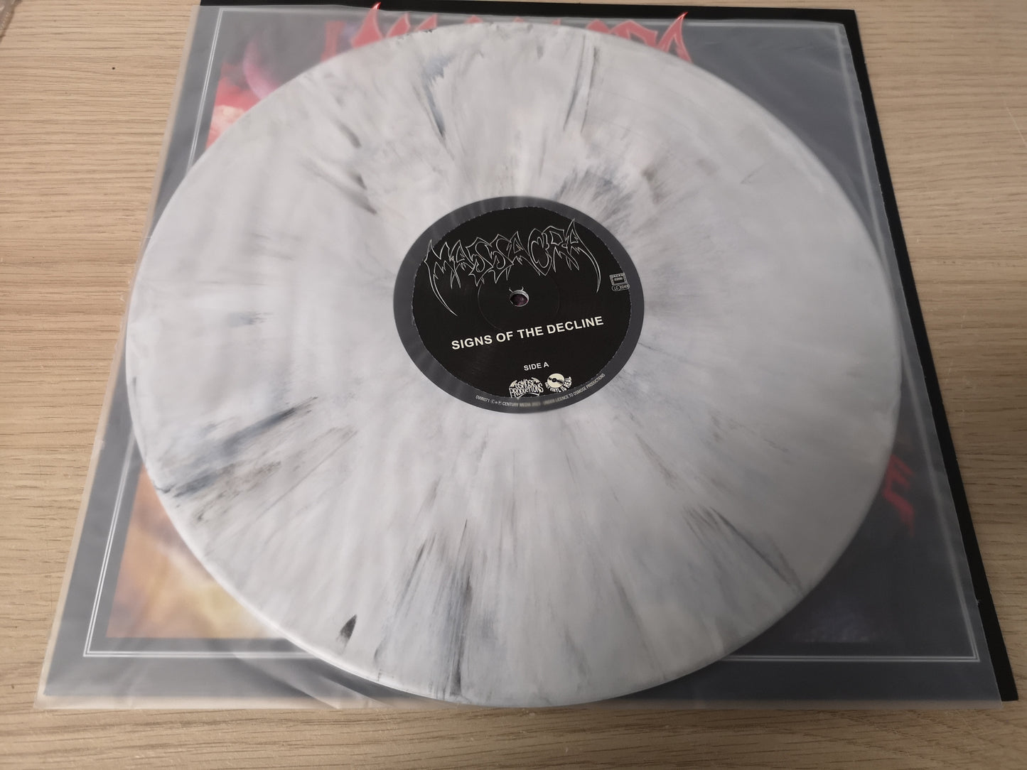 Massacra "Signs of the Decline" RE France 2024 New (White Marbled Vinyl)