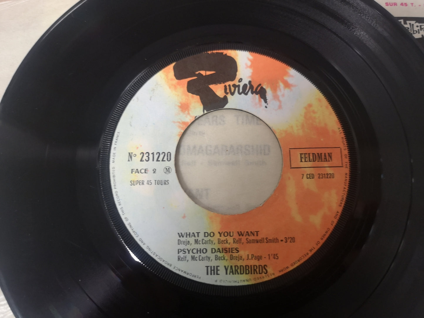 Yardbirds "Happenings Ten Years Time Ago" Orig France 1966 EX/EX (7" EP)