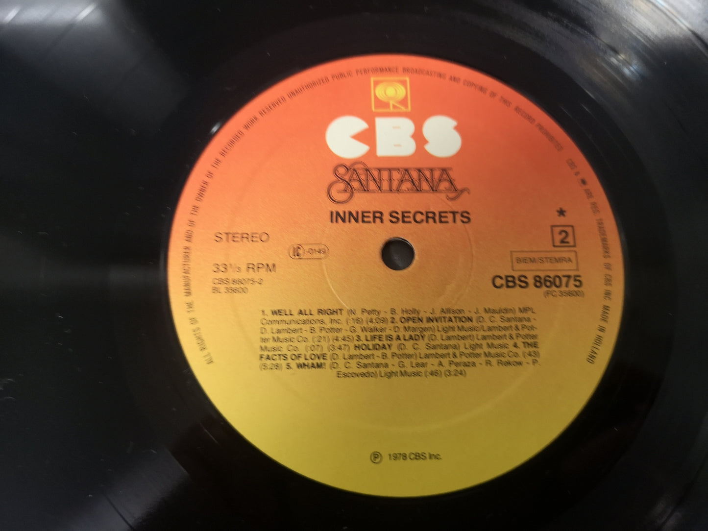 Santana "Inner Secrets" Orig Holland 1978 M-/M-
