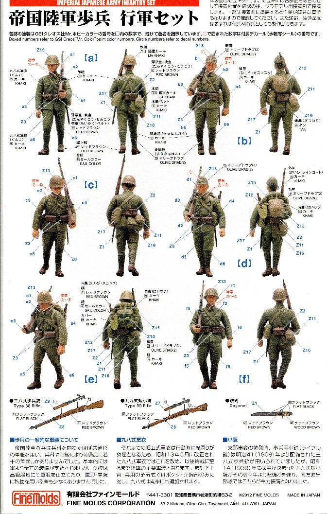 Imperial Japanese Army Infantry Set - FINEMOLDS 1/35