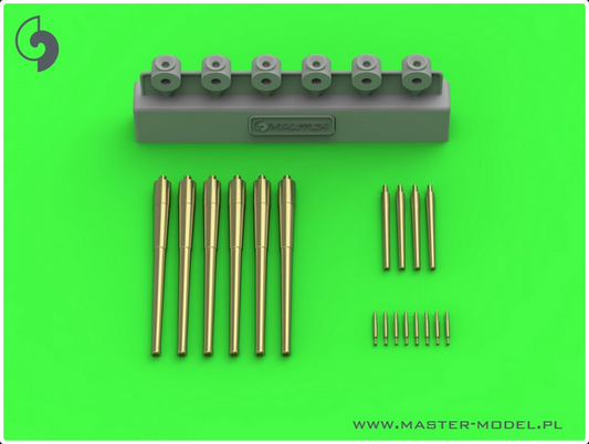 HMS Exeter (1939) armament - 8in (6pcs), 4in (4pcs), Vickers 0.5 in (8pcs) barrels (for Trumpeter kit) - MASTER MODEL SM-350-108
