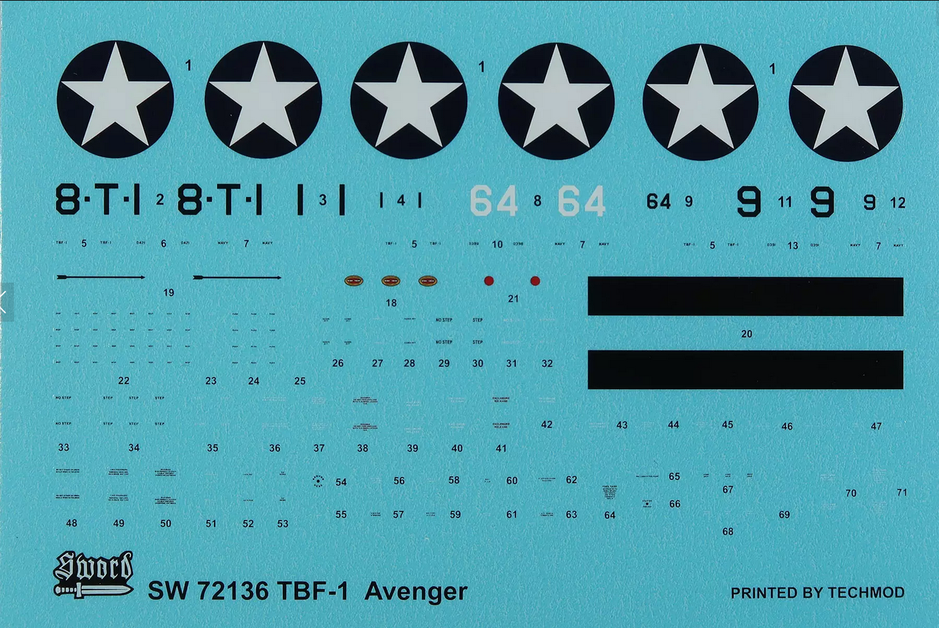 Grumman TBF-1 Avenger Over Midway & Guadalcanal- SWORD MODELS 1/72