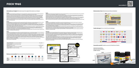 Porte-avions Foch 1965 - Starter Kit - HELLER 1/400