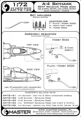 A-4 Skyhawk - BENT refueling probe boom - MASTER MODEL AM-72-165