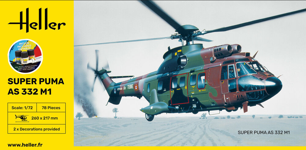 Super Puma AS 332 M1 - Starter Kit - HELLER 1/72