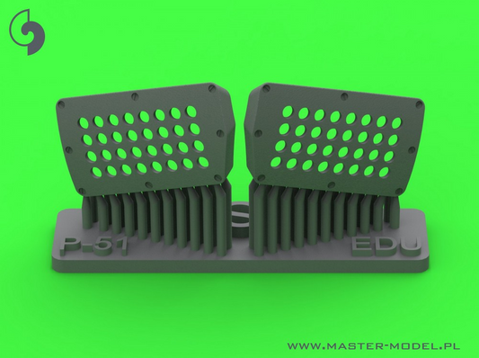 P-51 Mustang - carburator air filter cover - standard holed type (for Eduard) - MASTER MODEL AM-48-186