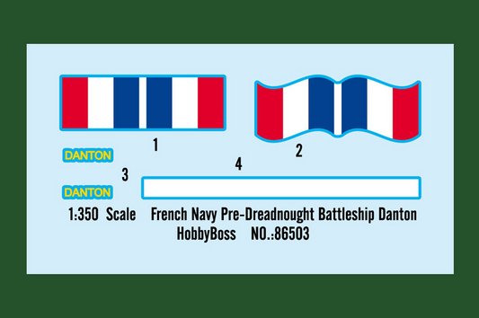 French Navy Pre-Dreadnought Battleship Danton - HOBBY BOSS 1/350
