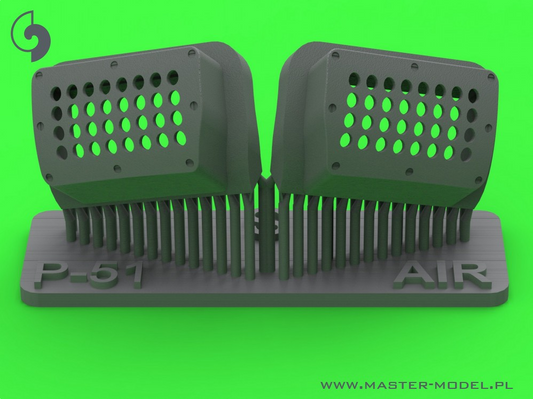 P-51 Mustang - carburator air filter cover - standard holed type (for Airfix) - MASTER MODEL AM-48-189