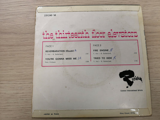 13th Floor Elevators "Reverbaration + 3" Orig France EP 1967 M-/M-