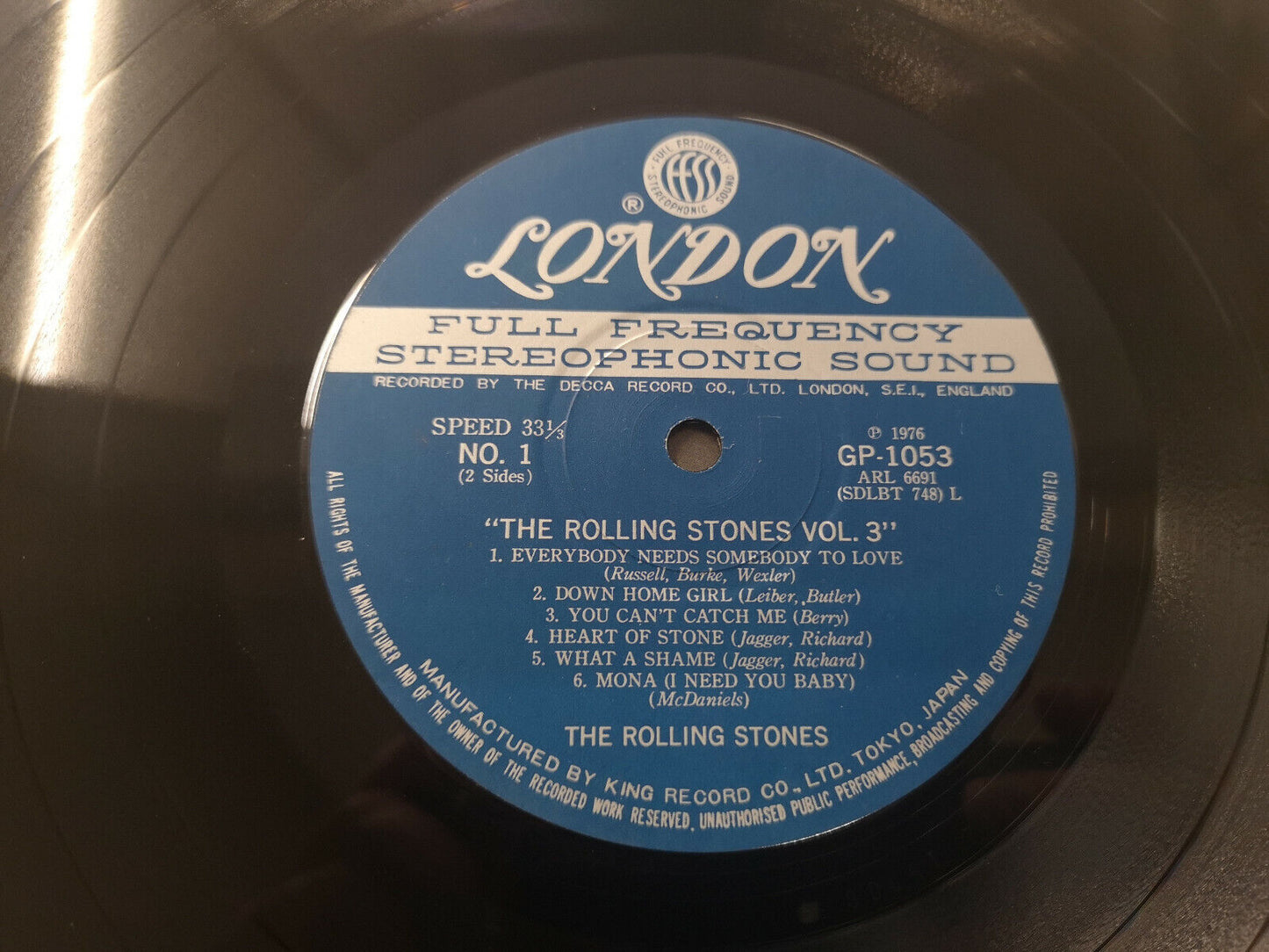 Rolling Stones "Now!" Re Japan 1976 w/ Lyrics Insert EX/EX