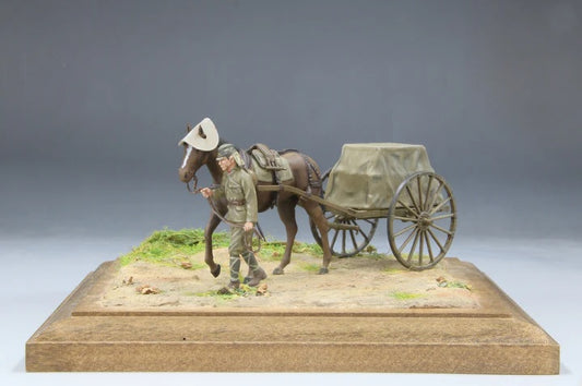 IJA Military Horse-Drawn Cart Type 39 Transport Cart Ko - FINEMOLDS 1/35