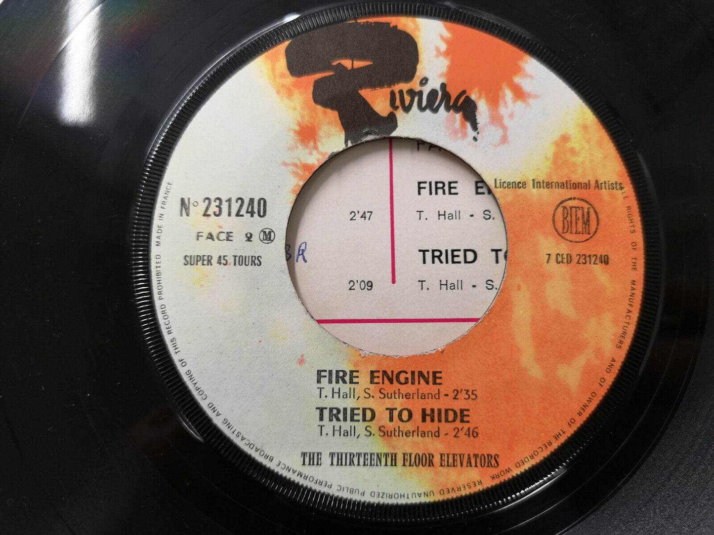 13th Floor Elevators "Reverbaration + 3" Orig France EP 1967 M-/M-
