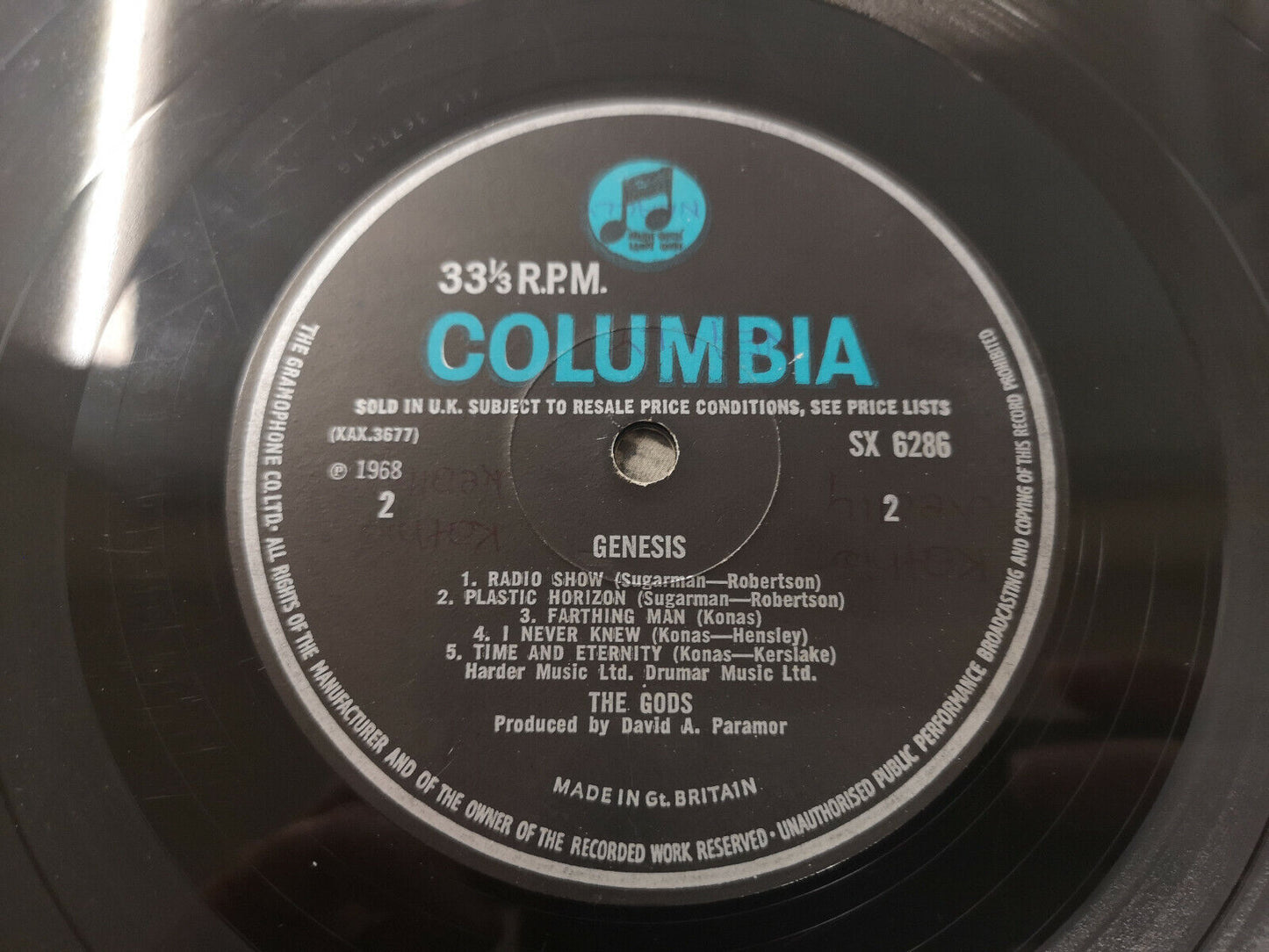 Gods "Genesis" Orig UK Mono 1968 VG/VG+ (Pré-Uriah Heep)