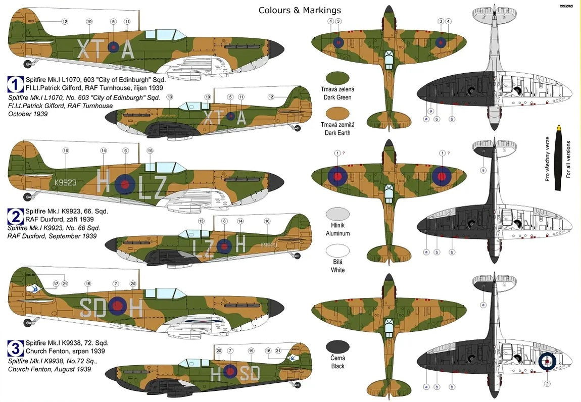 Supermarine Spitfire Mk.Ia "Three-Blade Prop" - KP MODELS 1/72