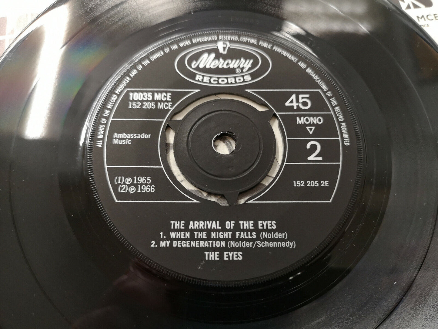 Eyes "Arrival of The Eyes" Orig UK 1966 M-/M- (7" EP)