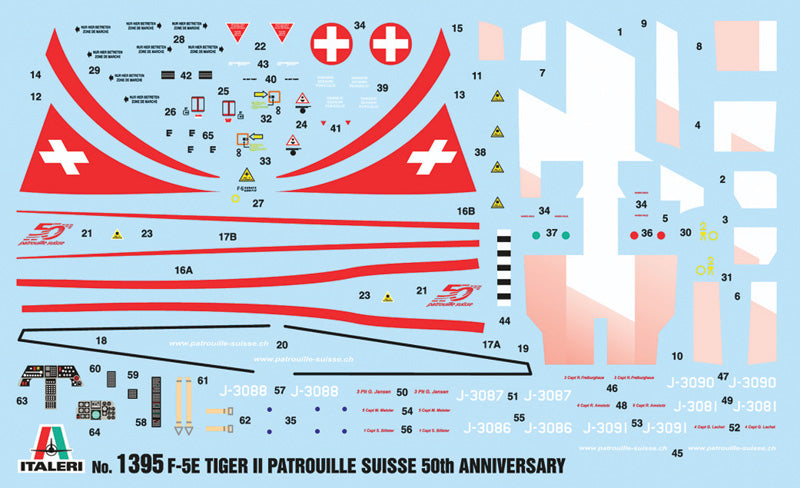 Northrop F-5E Tiger II Patrouille Suisse 50th Anniversary - ITALERI 1/72