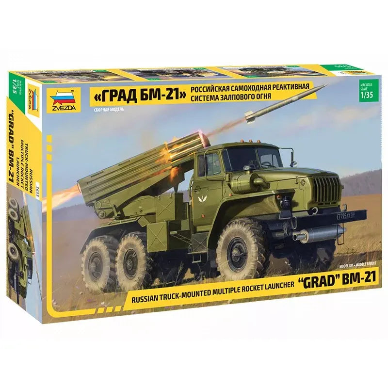 BM-21 "GRAD" Russian Multiple Rocket Launcher - ZVEZDA 1/35