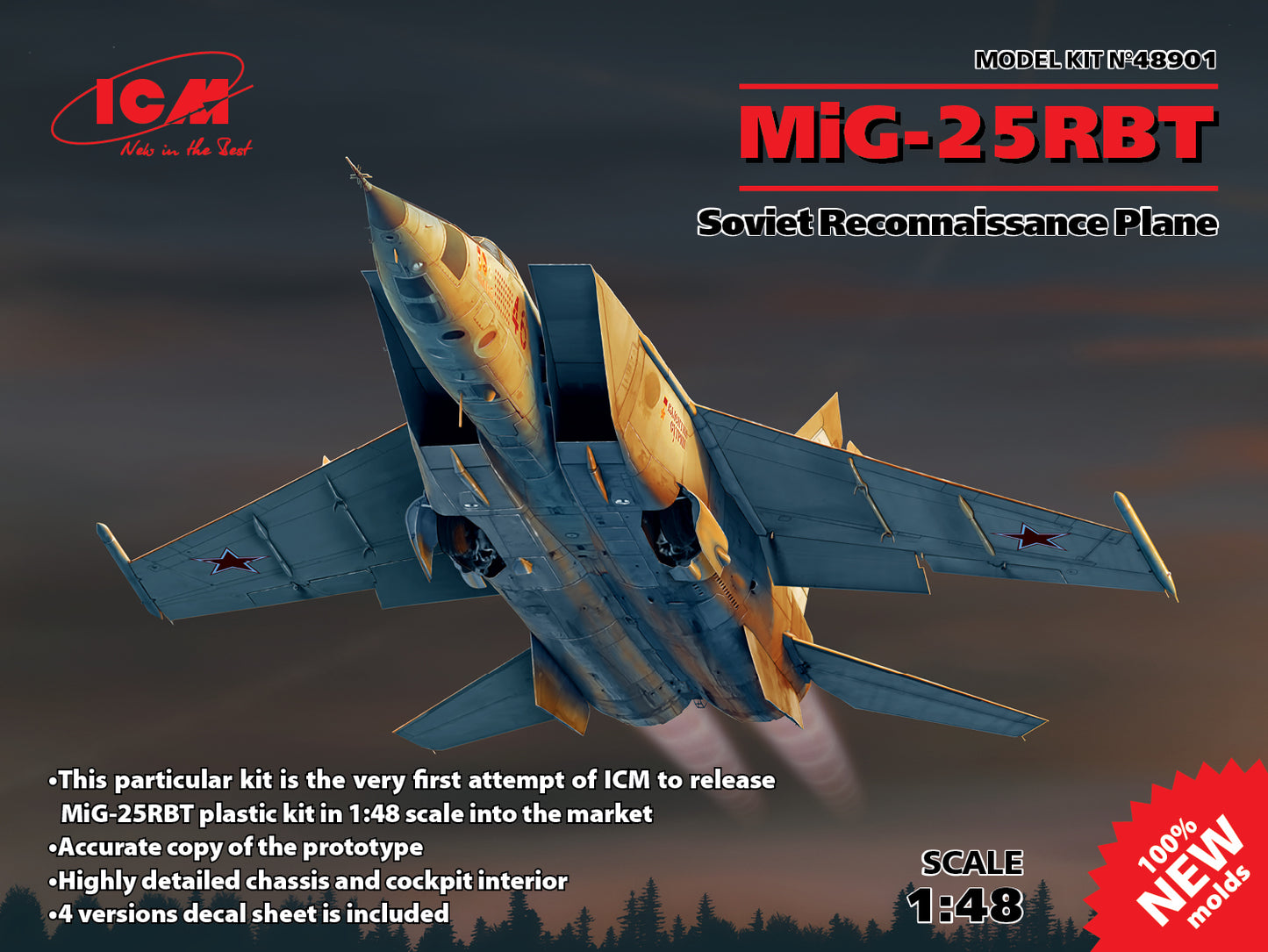 Mikoyan Mig-25 RBT Soviet Reconnaissance Plane - ICM 1/48