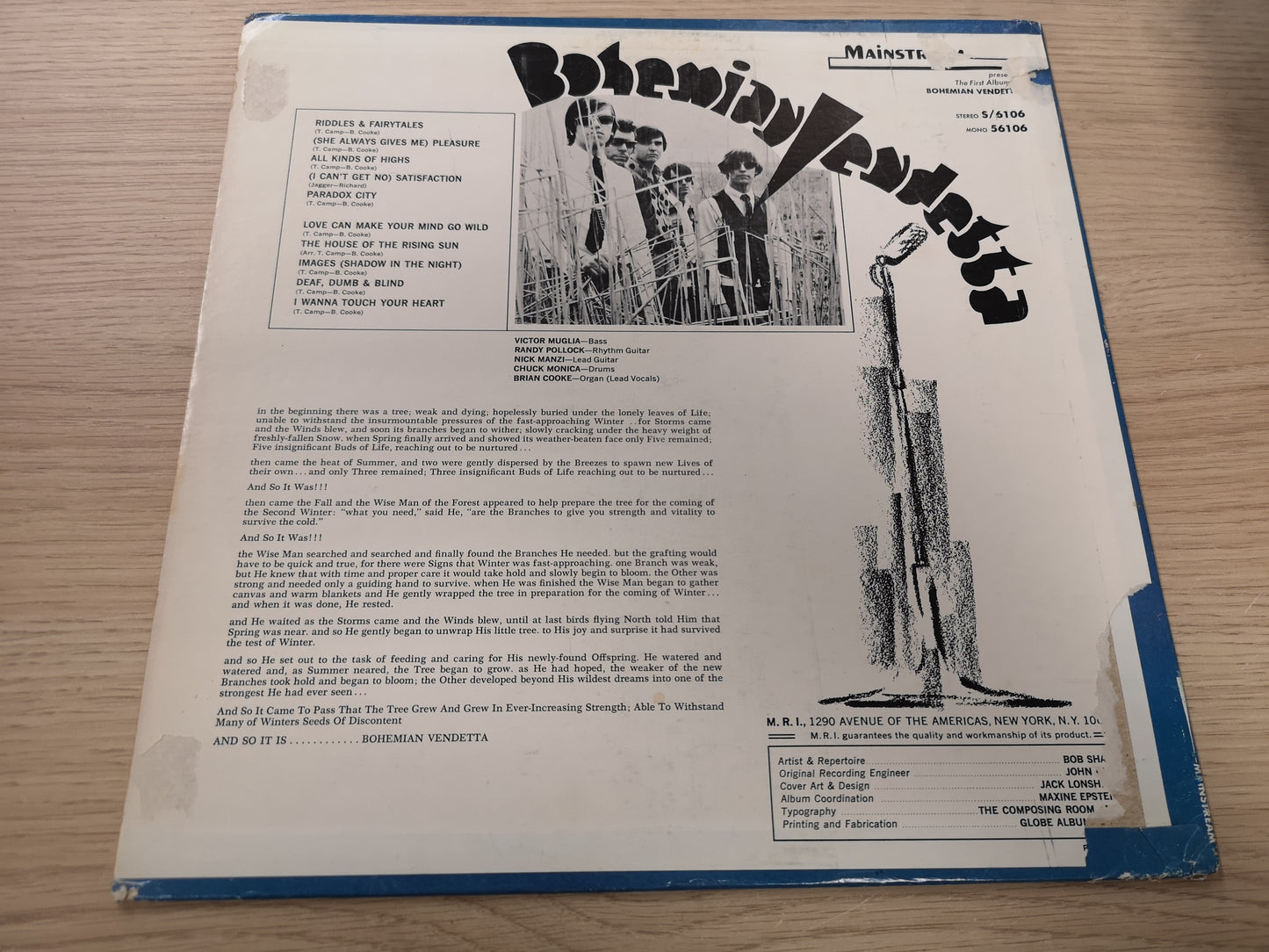 Bohemian Vendetta "S/T" Orig US Stereo 1968 VG+/EX