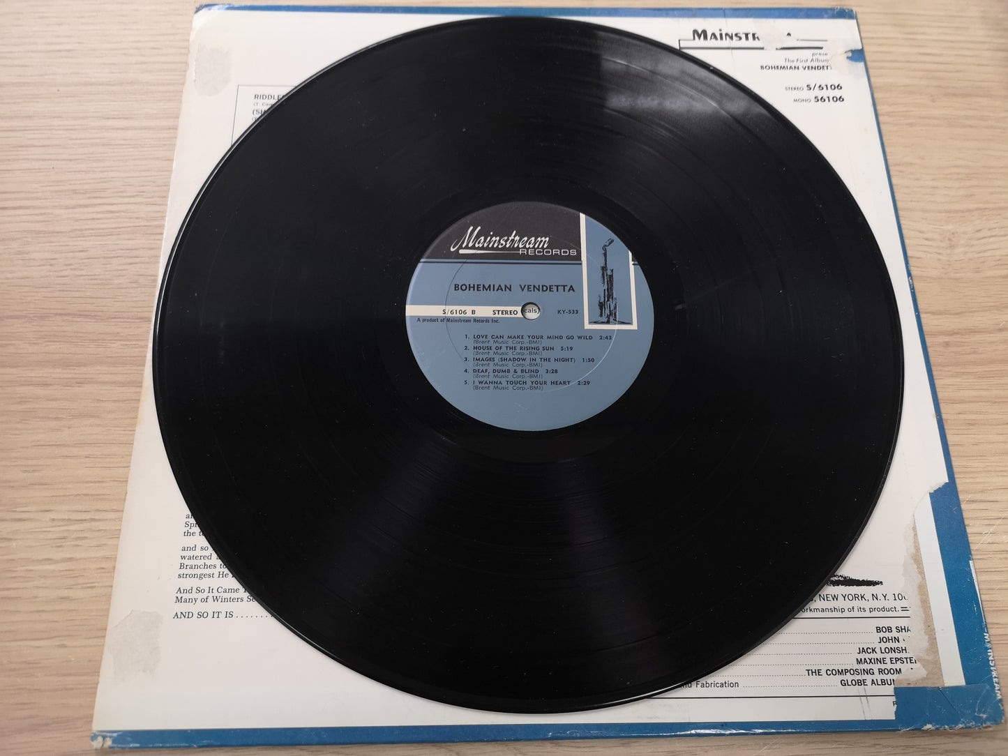 Bohemian Vendetta "S/T" Orig US Stereo 1968 VG+/EX