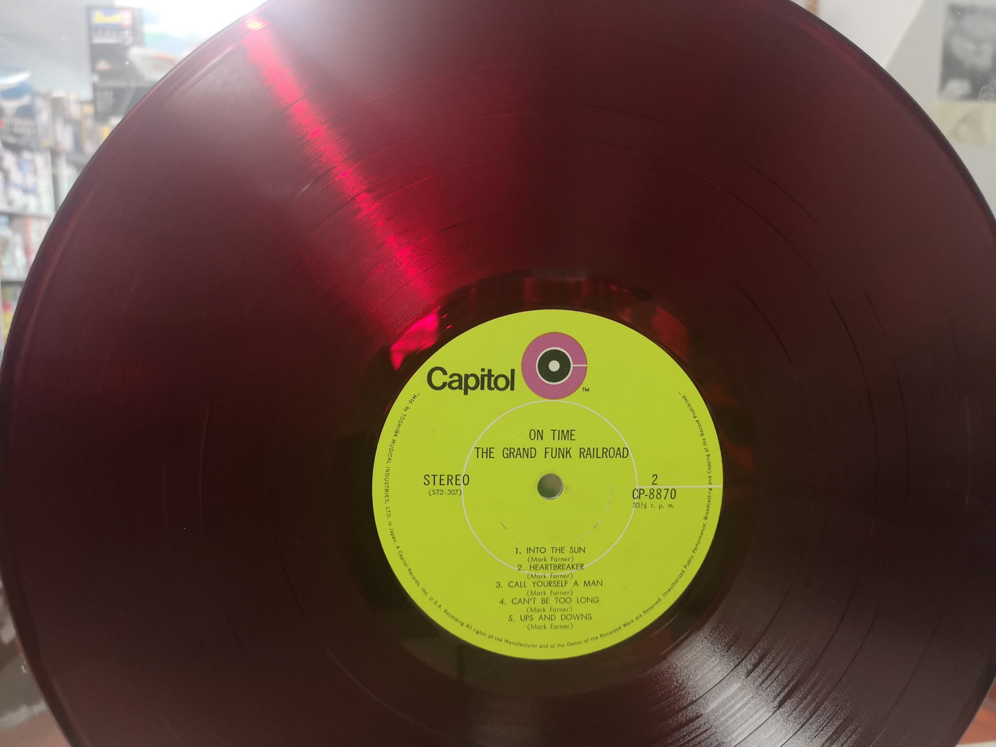 Grand Funk Railroad "On Time" Orig Japan 1969 Red Vinyl VG+/VG