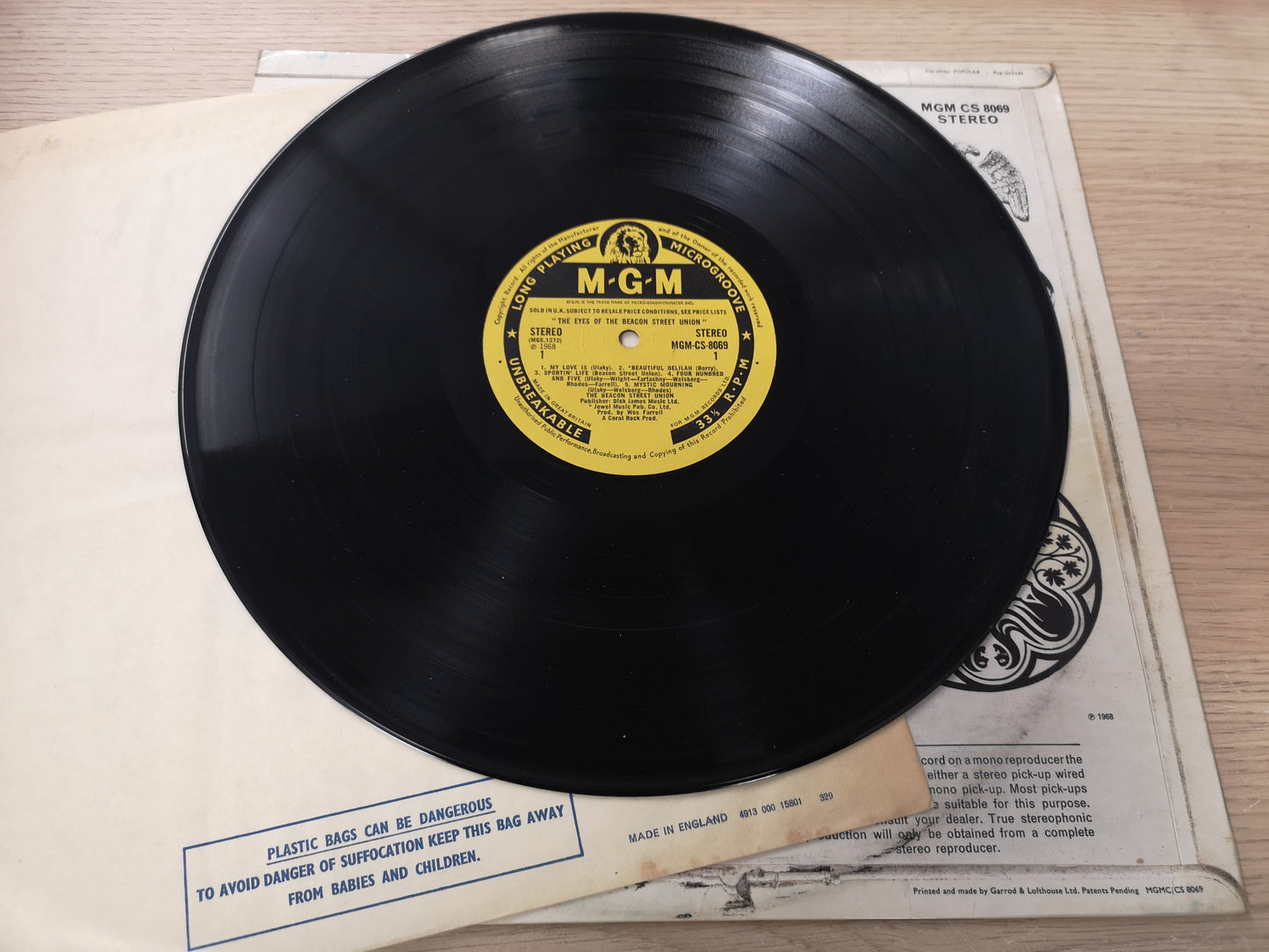 Beacon Street Union" The Eyes of the B.S. Union" Orig UK 1968 Rare VG+/EX