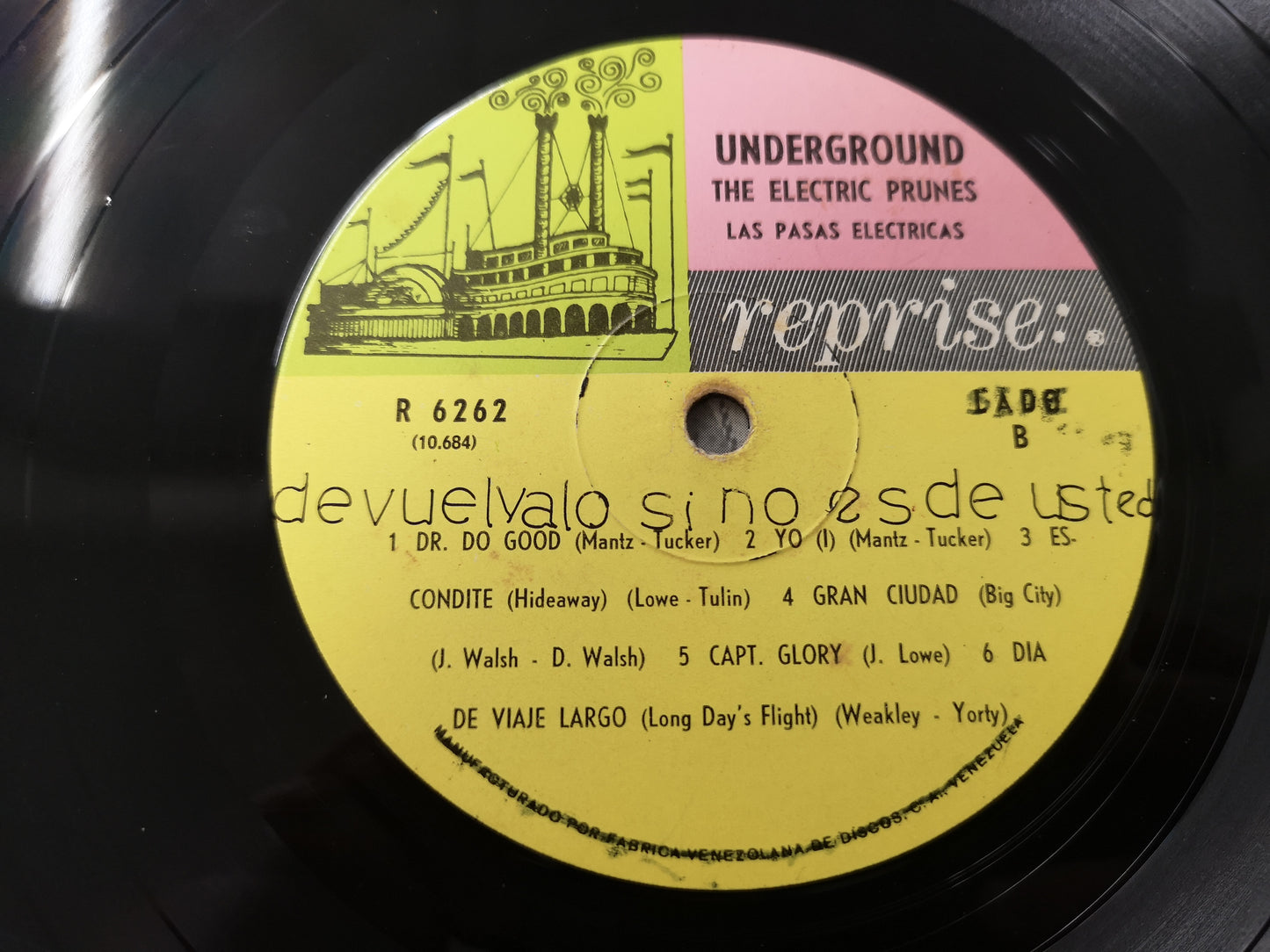 Electric Prunes "Underground" Orig Venezuela 1967 VG/VG