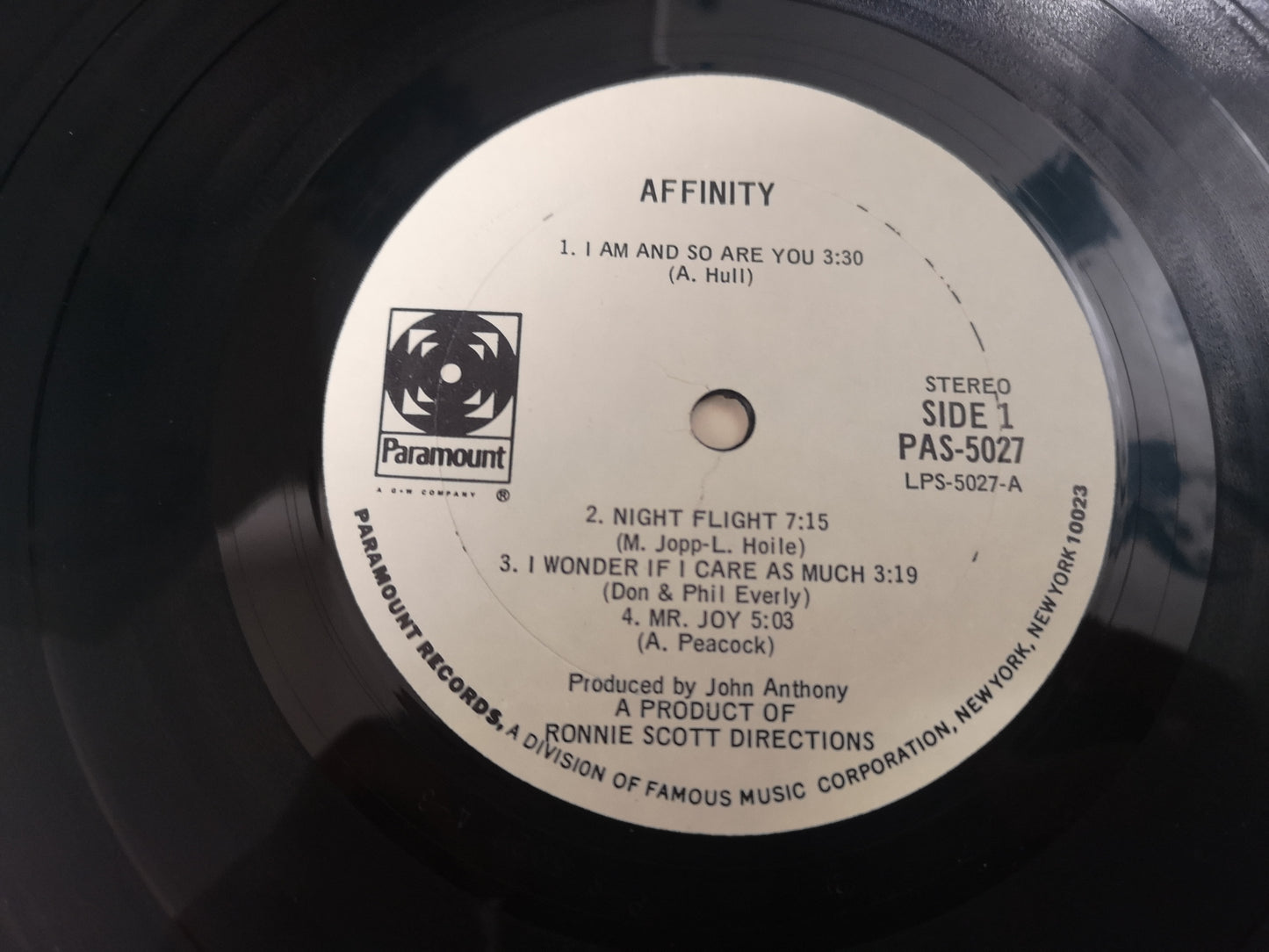 Affinity "S/T" Orig US 1970 VG++/VG+ UK Prog