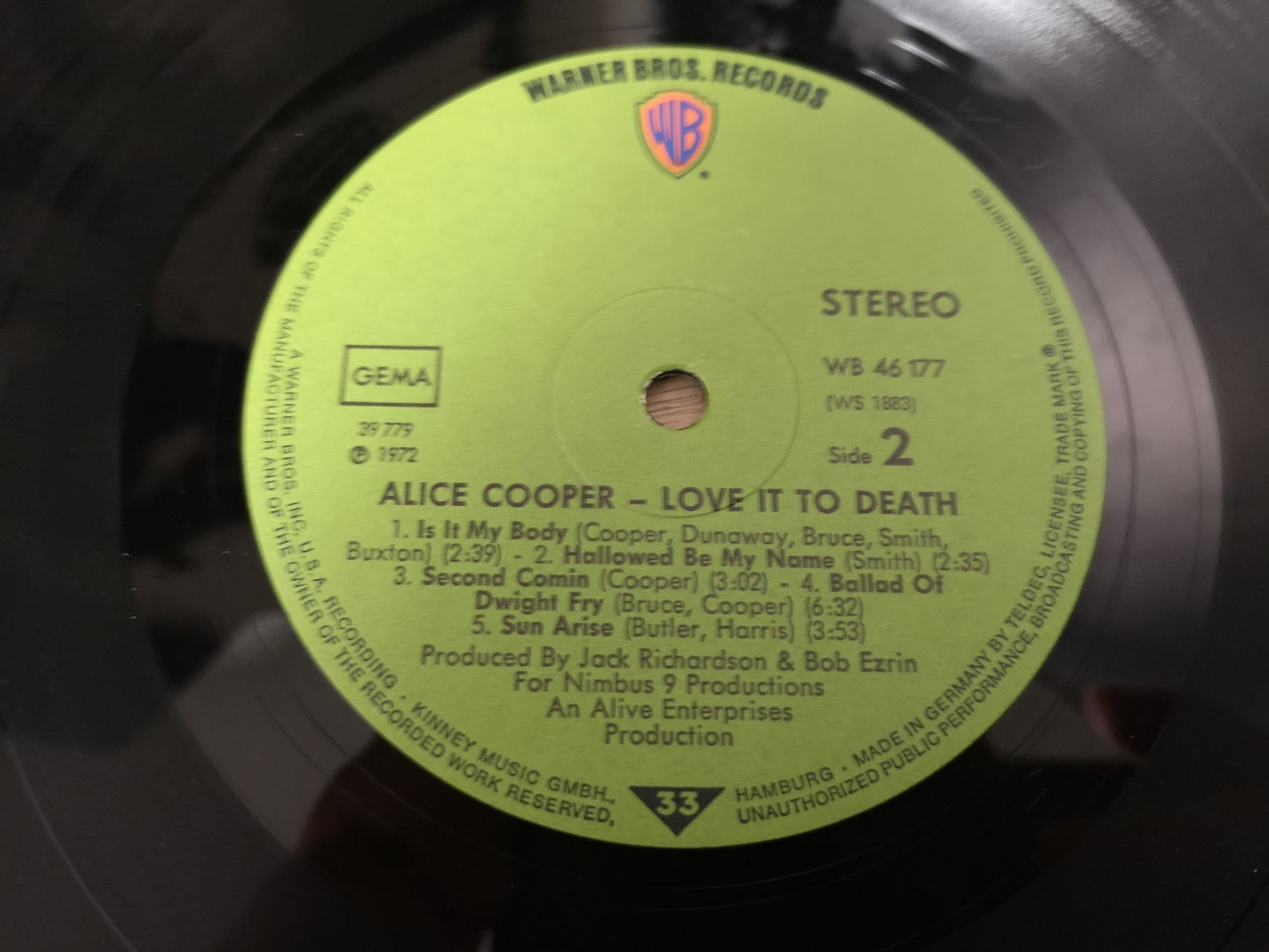 Alice Cooper "Love it to Death" Germany 1972 (2nd Label) M-/M-