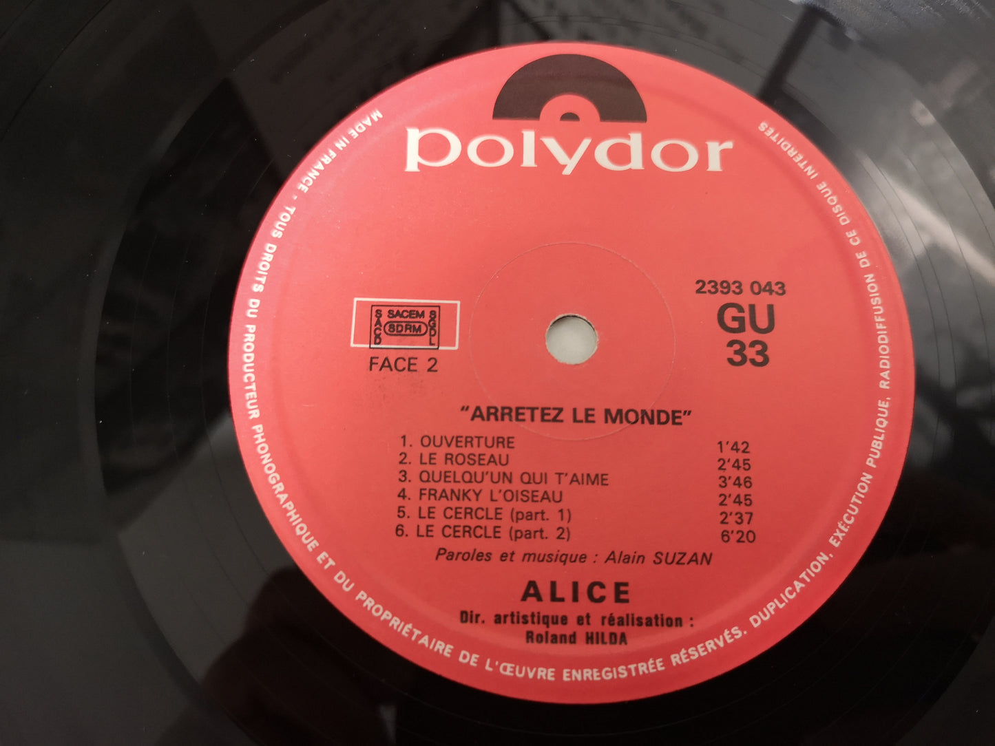 Alice "Arrêtez le Monde" Orig France 1972 M-/M-