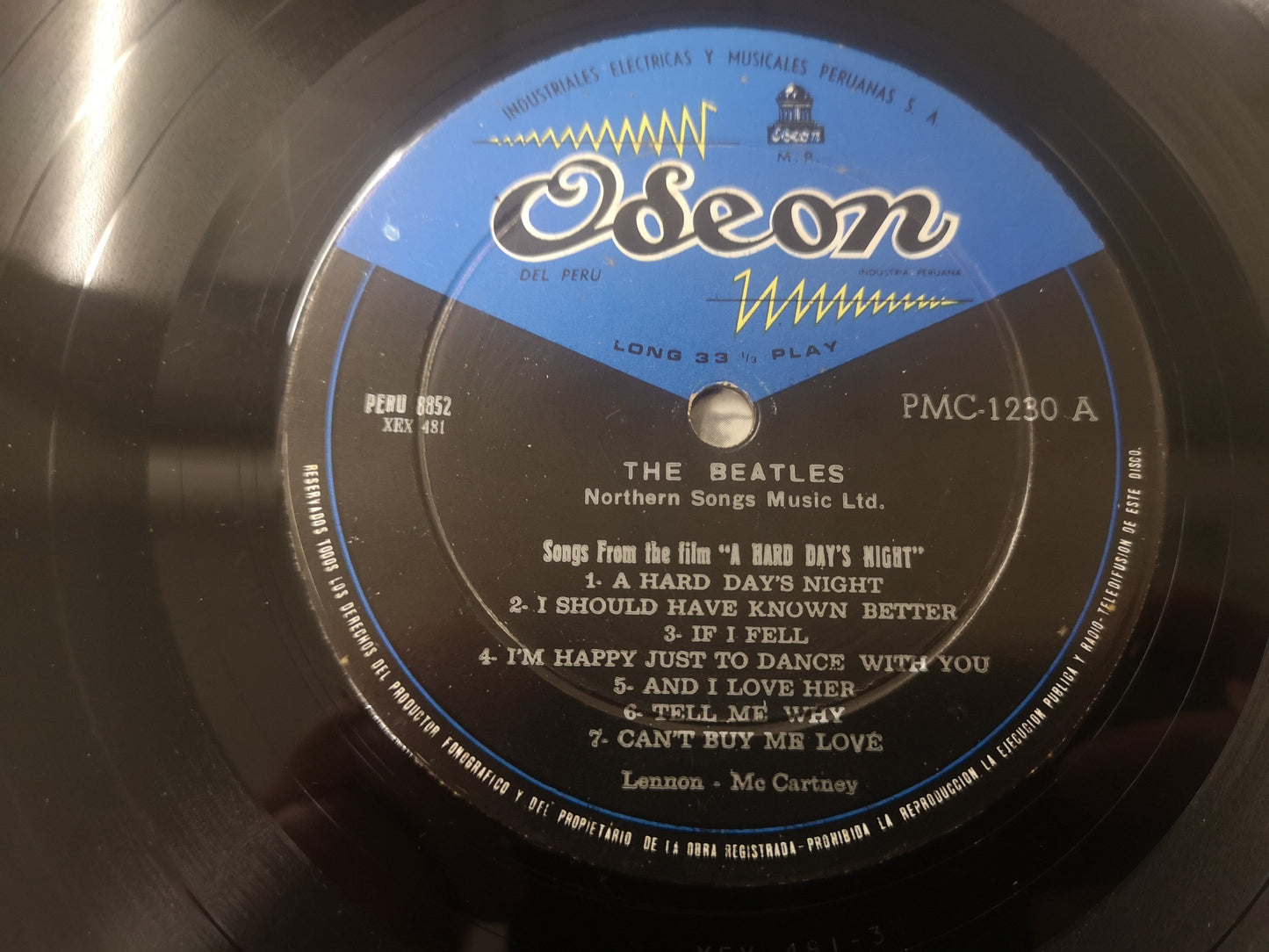 Beatles "Yeah, Yeah, Yeah," Orig Peru VG++/VG++ 1966