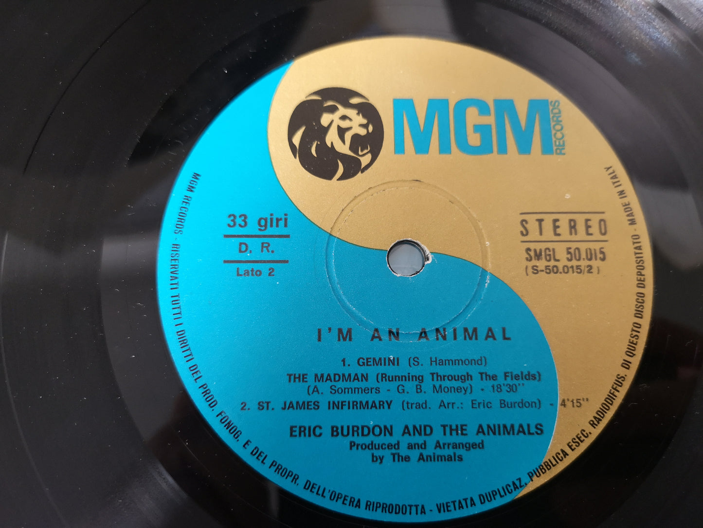 Eric Burdon and the Animals "I'm an Animal" Orig Italy 1968 EX/M- 2 Lps