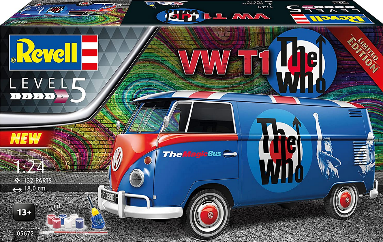 Volkswagen VW T1 Bus The Who (Colle/Pinceaux & Peintures Inclus) - REV –  bassin-maquette