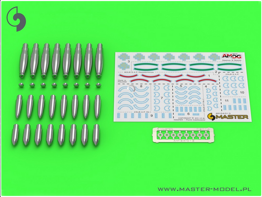 Additional types of warheads for British RP-3 Rocket (60LB F, 25LB SAP, 25LB AP) - to use with set A - Pitot Tube - MASTER MODEL 24-013