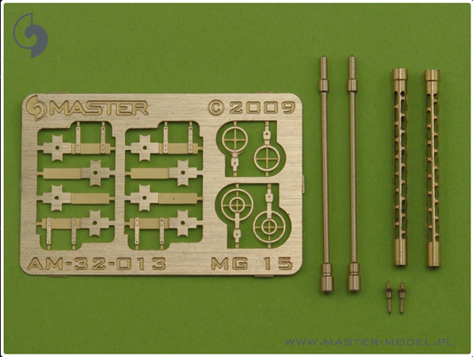 German Machine Gun MG 15 (7,92mm) Barrels & Etched Sights (2pcs) - MASTER MODEL 32-013
