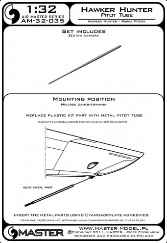 Hawker Hunter Pitot Tube - MASTER MODEL 32-035