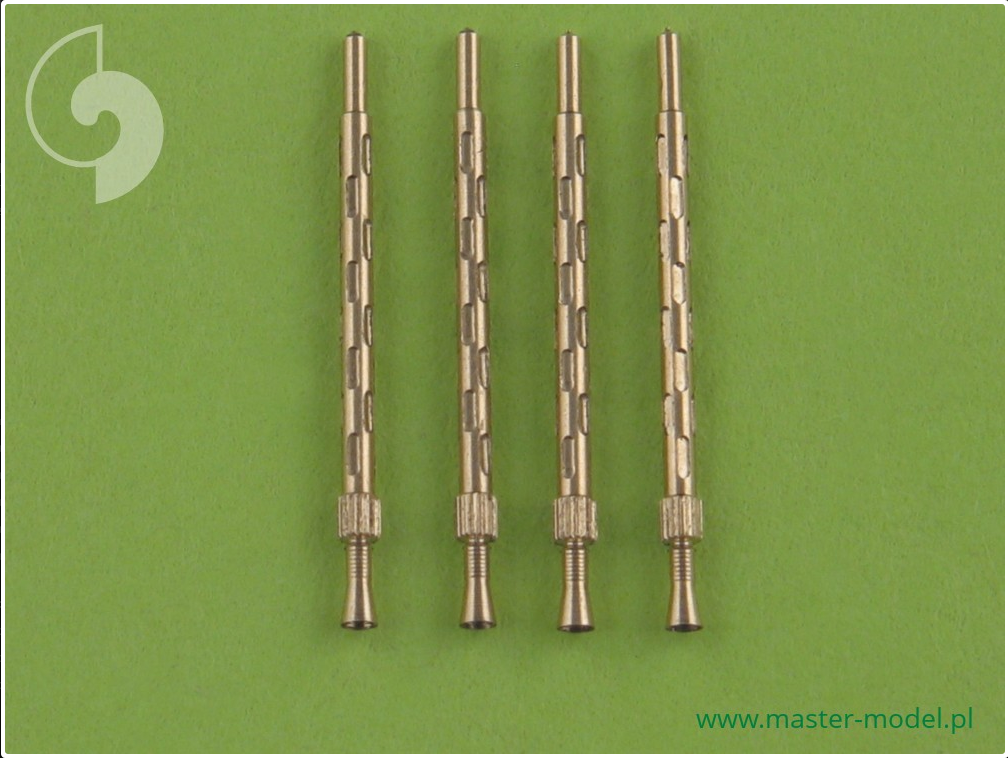 British Mk 2 Browning .303 Caliber w/Flash Hiders (4pcs) (Mosquito, Lancaster, Wellington & other) - MASTER MODEL 48-026