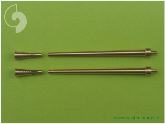 Flak 18 (37mm) German Aircraft Cannon Barrels (2pcs) (Ju87G, BF110, Me410, Ju88) - MASTER MODEL 48-024