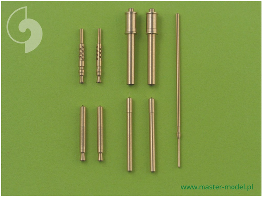 Fw 190 A2 - A5 Armament Set & Pitot Tube MG17 Tips, MG FF Barrels, MG151 Barrels in Fairings - MASTER MODEL 48-017