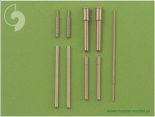 Fw 190 A7, A8 Armament Set & Pitot Tube MG131 Tips, MG151 Barrels, Fairings for MG151 - MASTER MODEL 48-019