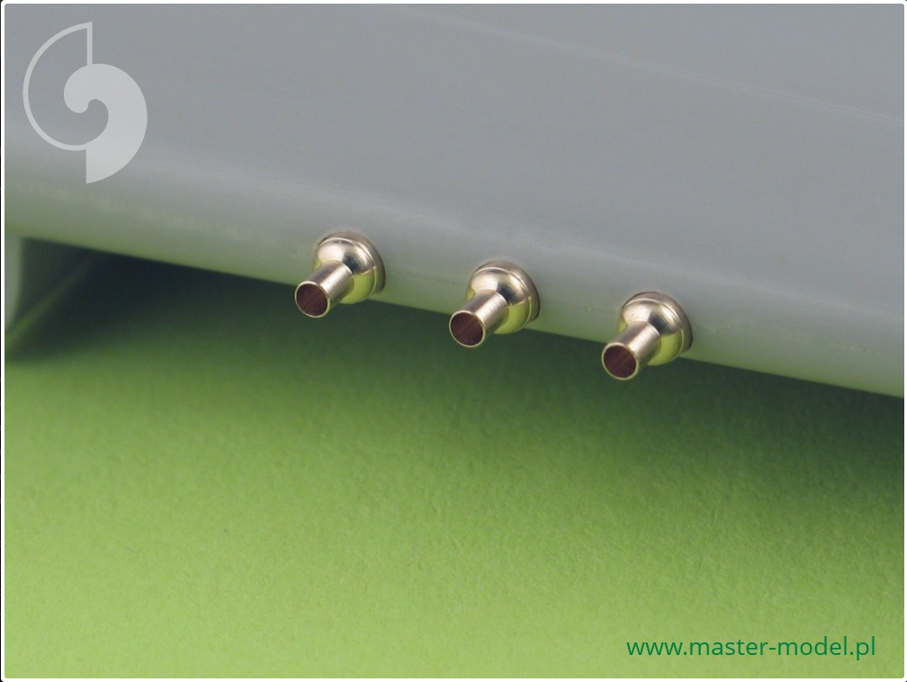 P-40 E-N Fairings w/ Blast Tubes for .50cal Browning (6pcs) - MASTER MODEL 48-025
