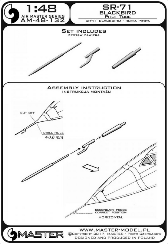SR-71 Blackbird - Pitot Tube - MASTER MODEL 48-132