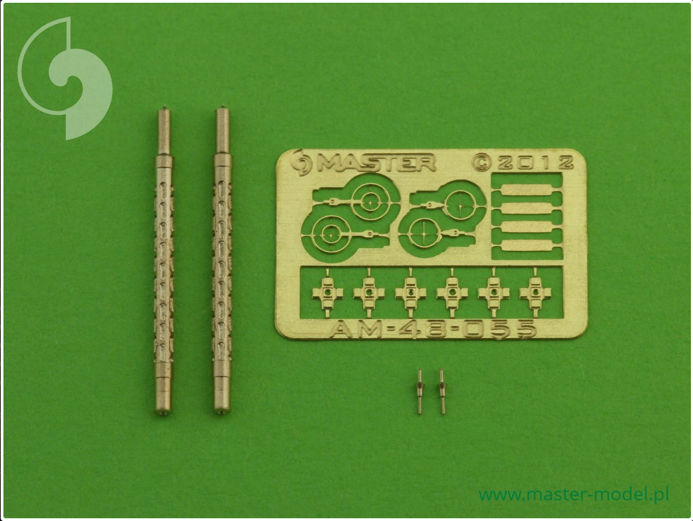 German Machine Gun MG 15 (7,92mm) Barrels & Etched Sights (2pcs) - MASTER MODEL 48-055