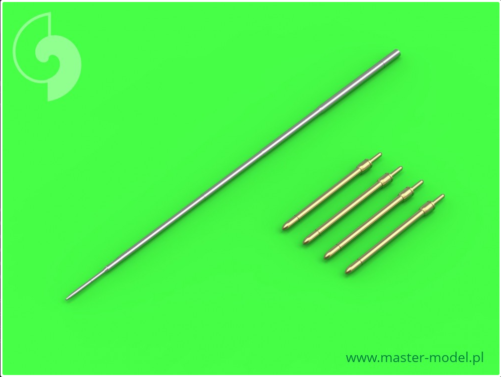 Mig-19PM (Farmer E) - Missile Rails Nose parts (4pcs) & Pitot tube - MASTER MODEL 48-094