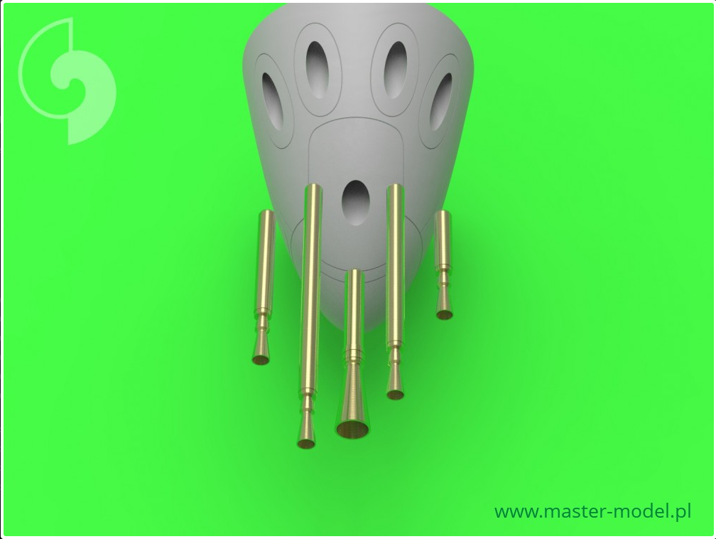 P-38M Lightning - .50 cal Brownings and 20mm cannon tips with flash hiders - MASTER MODEL 48-115