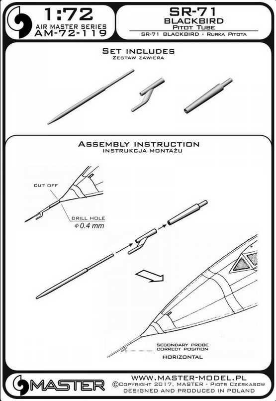 SR-71 Blackbird - Pitot Tube - MASTER MODEL 72-119